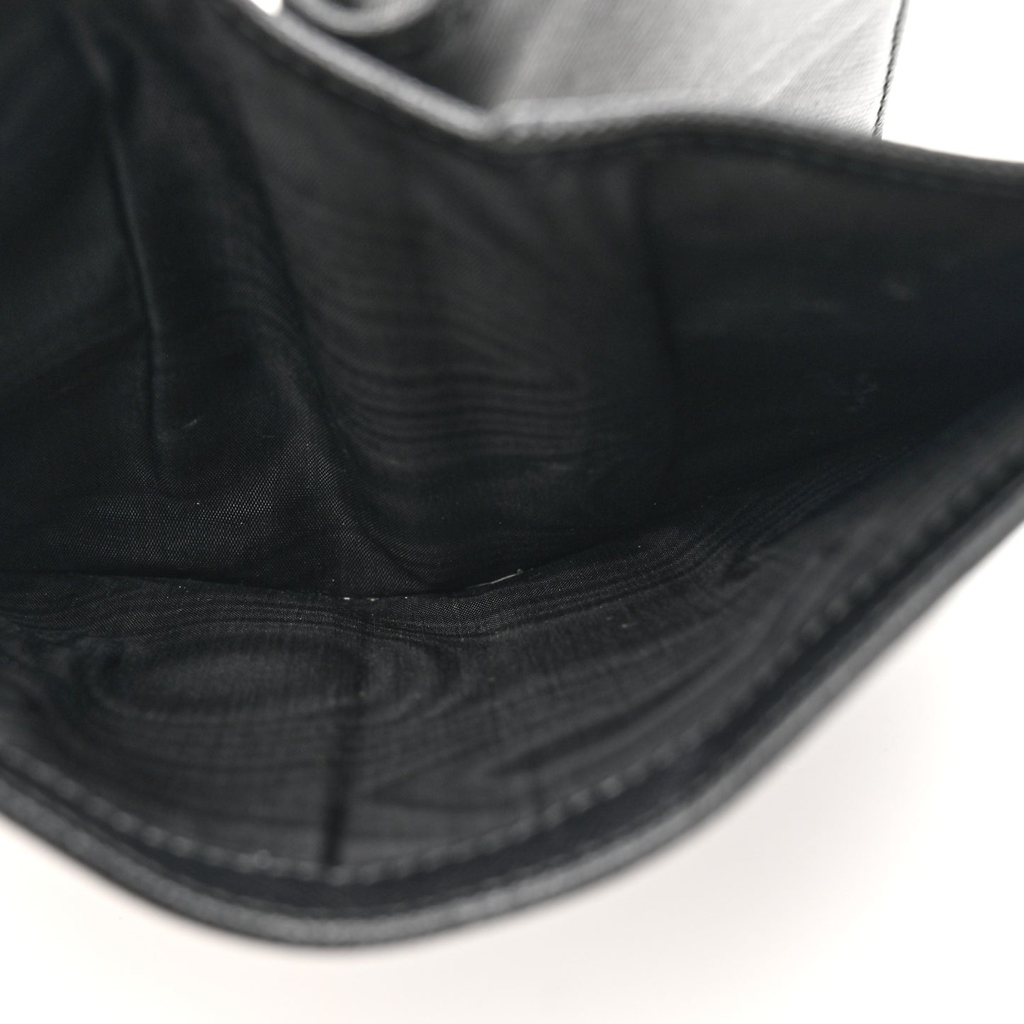 Saffiano Metal Tab Wallet Black