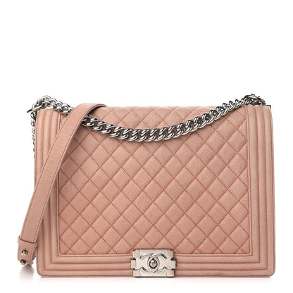 Chanel Iridescent Caviar Quilted Large Boy Flap Beige 1 of 9