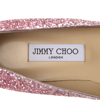 Jimmy Choo Glitter Degrade Gala Viola Flats 41 Candyfloss Champagne 9 of 10