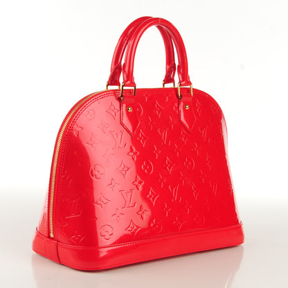 Louis Vuitton Vernis Alma PM Rouge Grenadine 3 of 7
