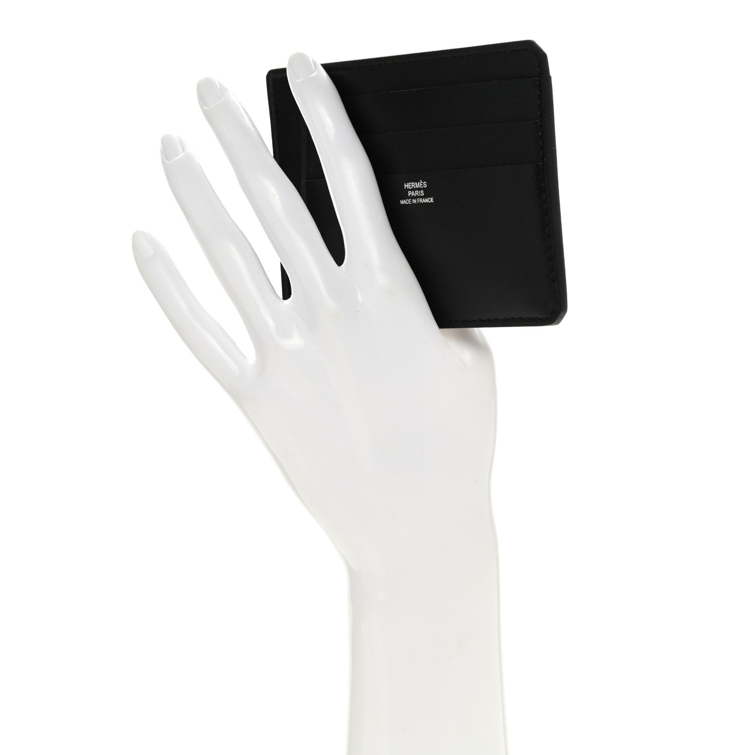 Hermes Villandry Calfskin City 8CC Card Holder Black 2 of 7