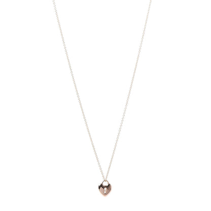 Tiffany 18K Rose Gold Mini Heart Lock Pendant Necklace 1 of 6