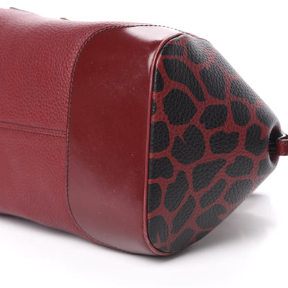 Burberry Grainy Calfskin Small Blaze Animal Print Red Black 8 of 11