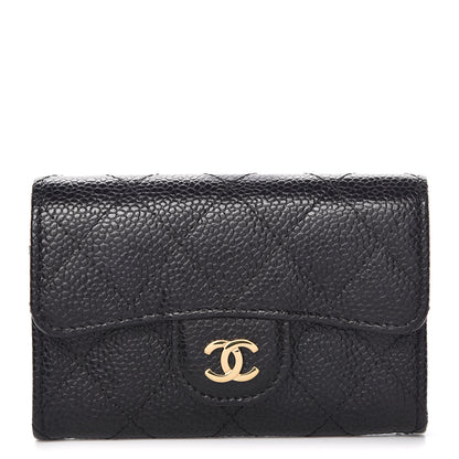 Chanel Caviar Quilted Flap Card Holder Black 1 of 9