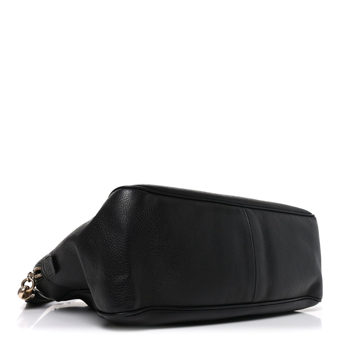 Pebbled Calfskin Medium Soho Bowler Black