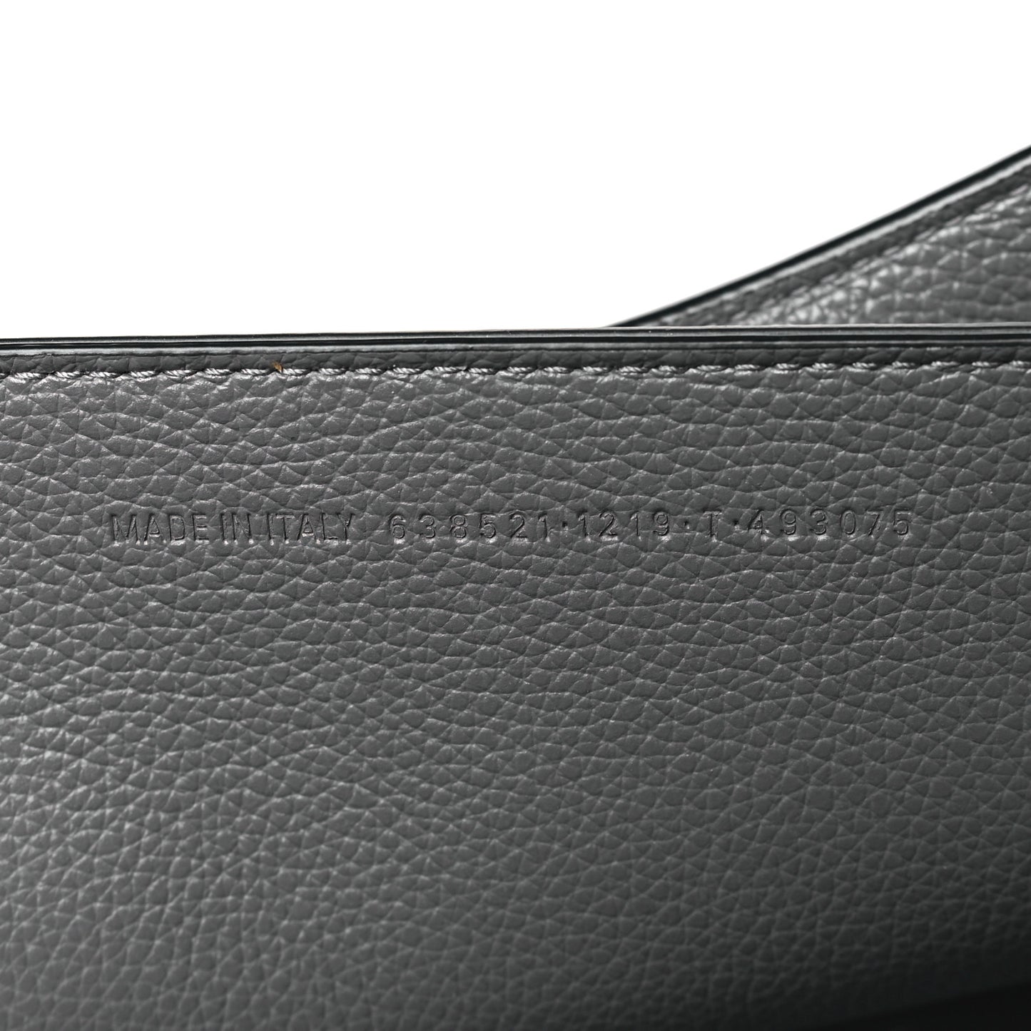 Grained Calfskin Neo Classic Silver Hardware S City Dark Grey