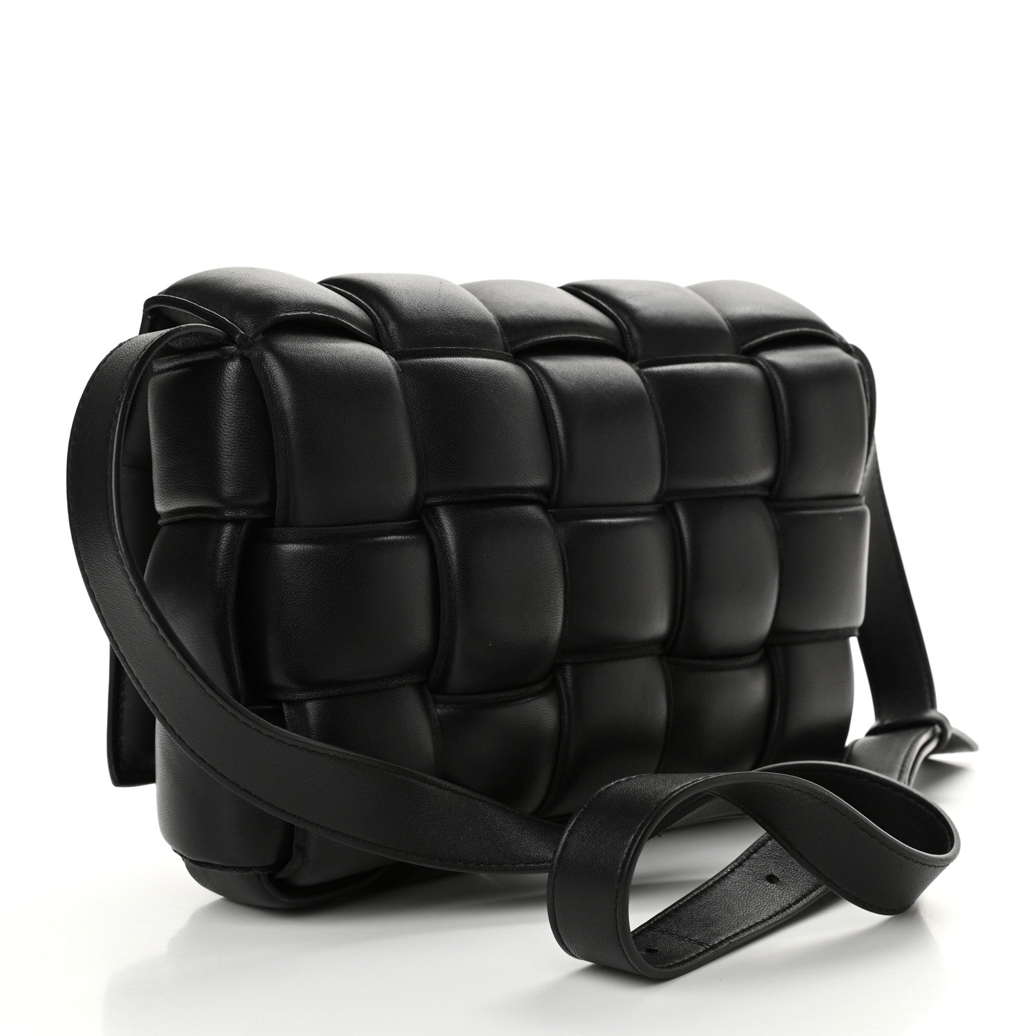 Bottega Veneta Nappa Maxi Intreccio Padded Cassette Crossbody Bag Black 3 of 9