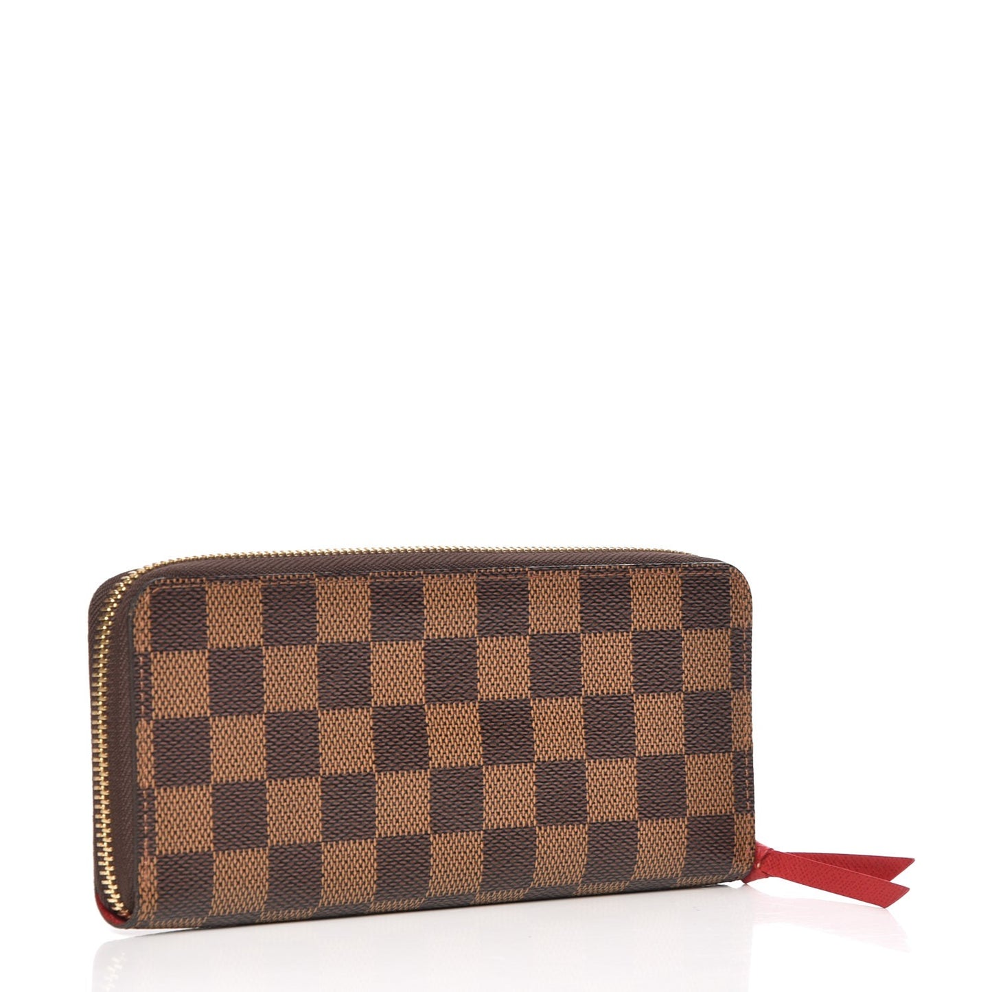 Damier Ebene Clemence Wallet Cherry