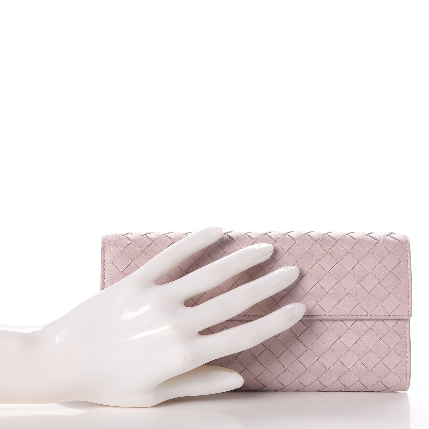 Nappa Intrecciato Flap Wallet Petal