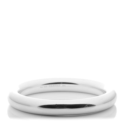 Hermes Sterling Silver Oval Bangle Bracelet SH 1 of 4