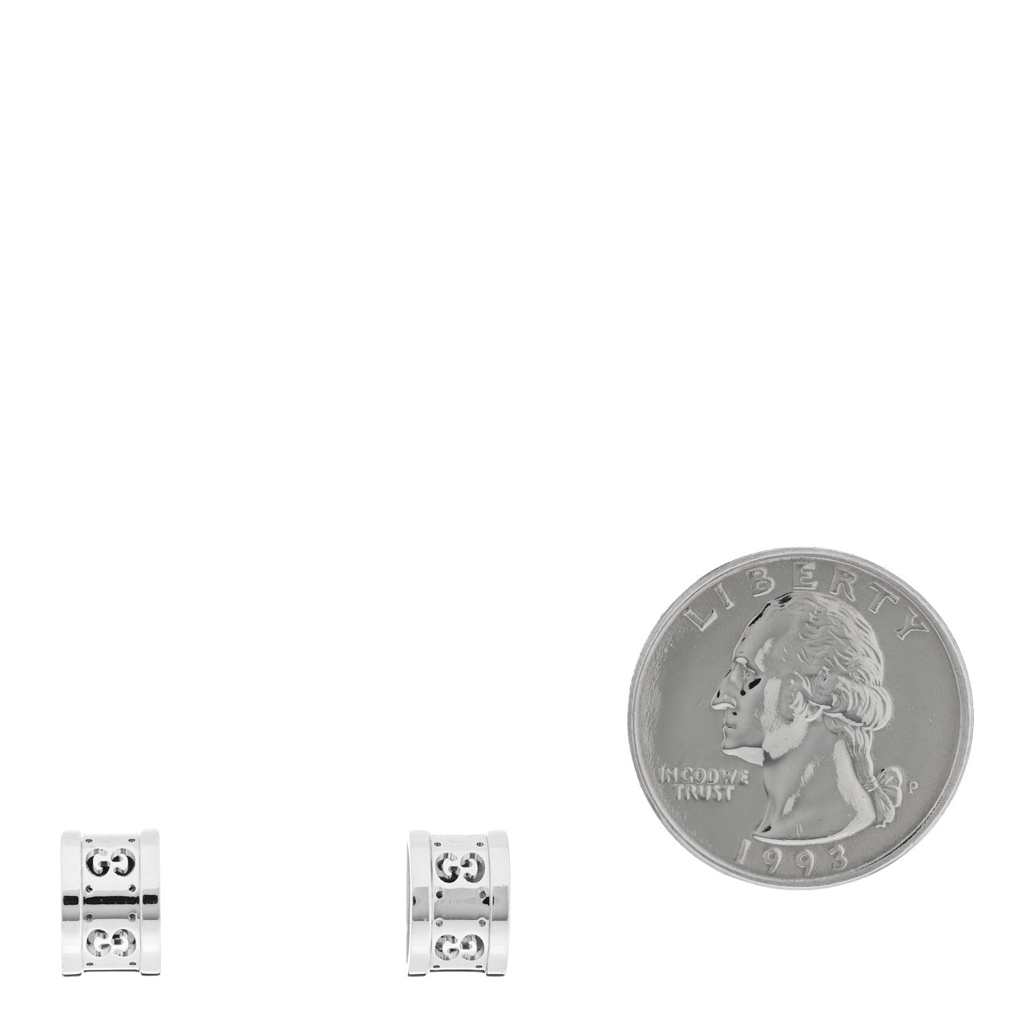 Gucci 18K White Gold Icon Twirl Earrings 2 of 5