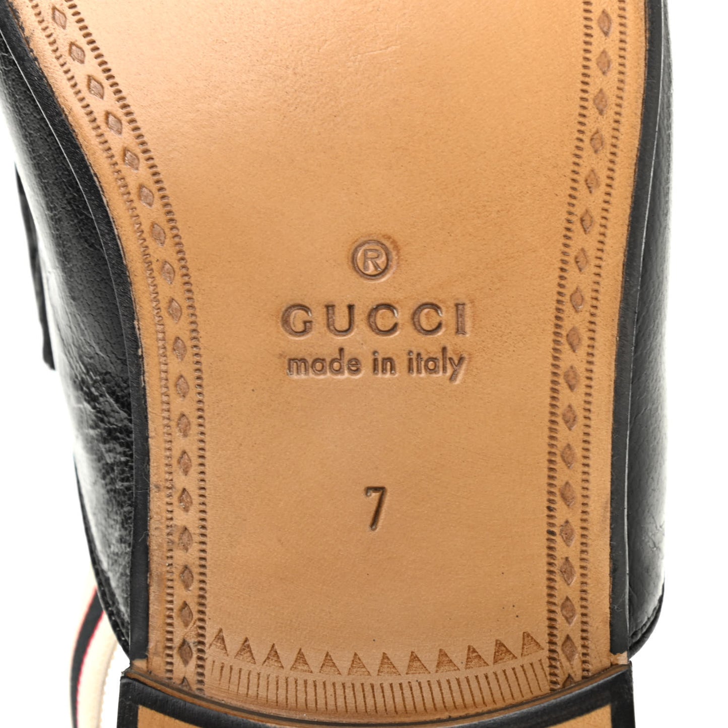 Goatskin Stripe Mens Horsebit Slingback Slippers 7 Black