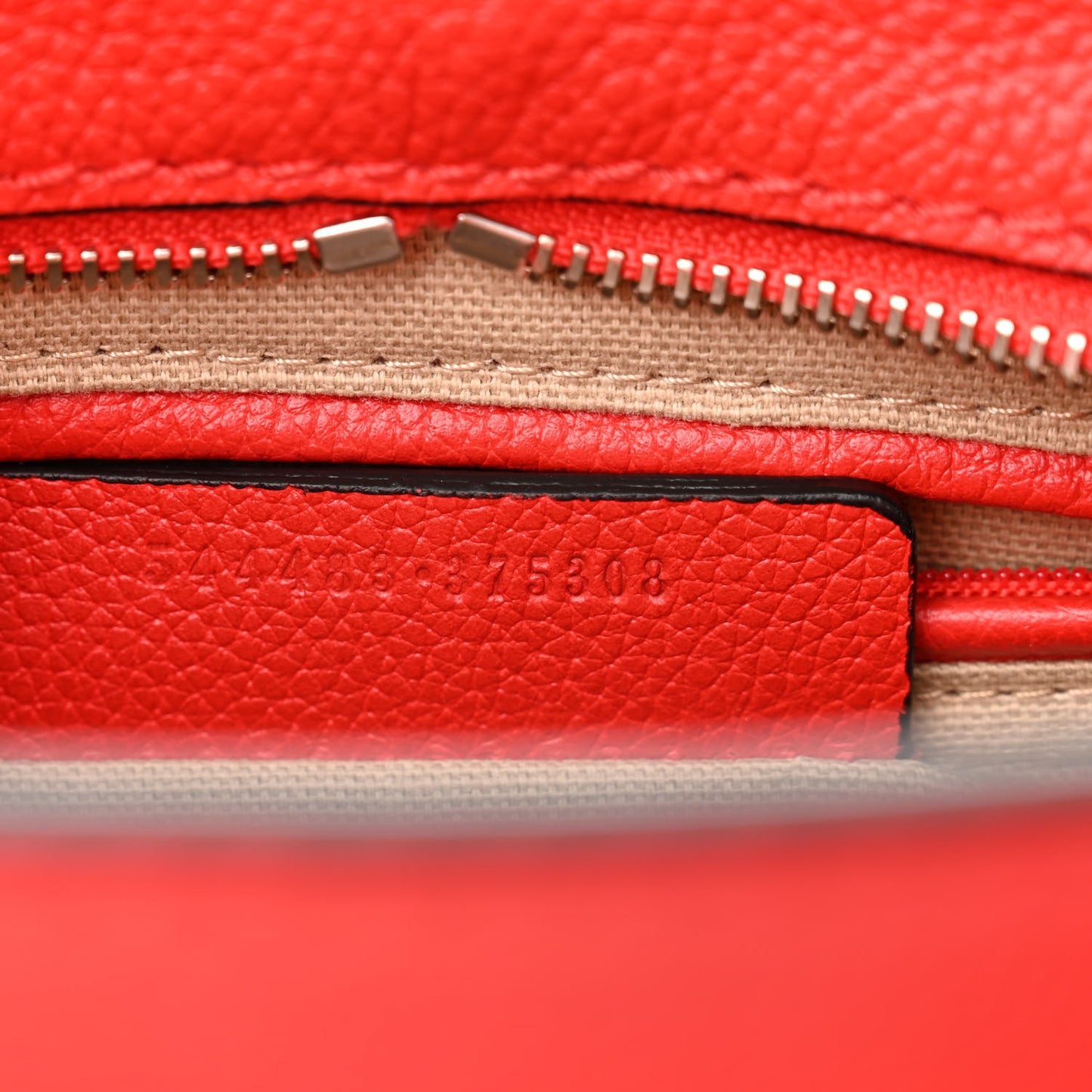 Pebbled Calfskin Mini Padlock Tote Red