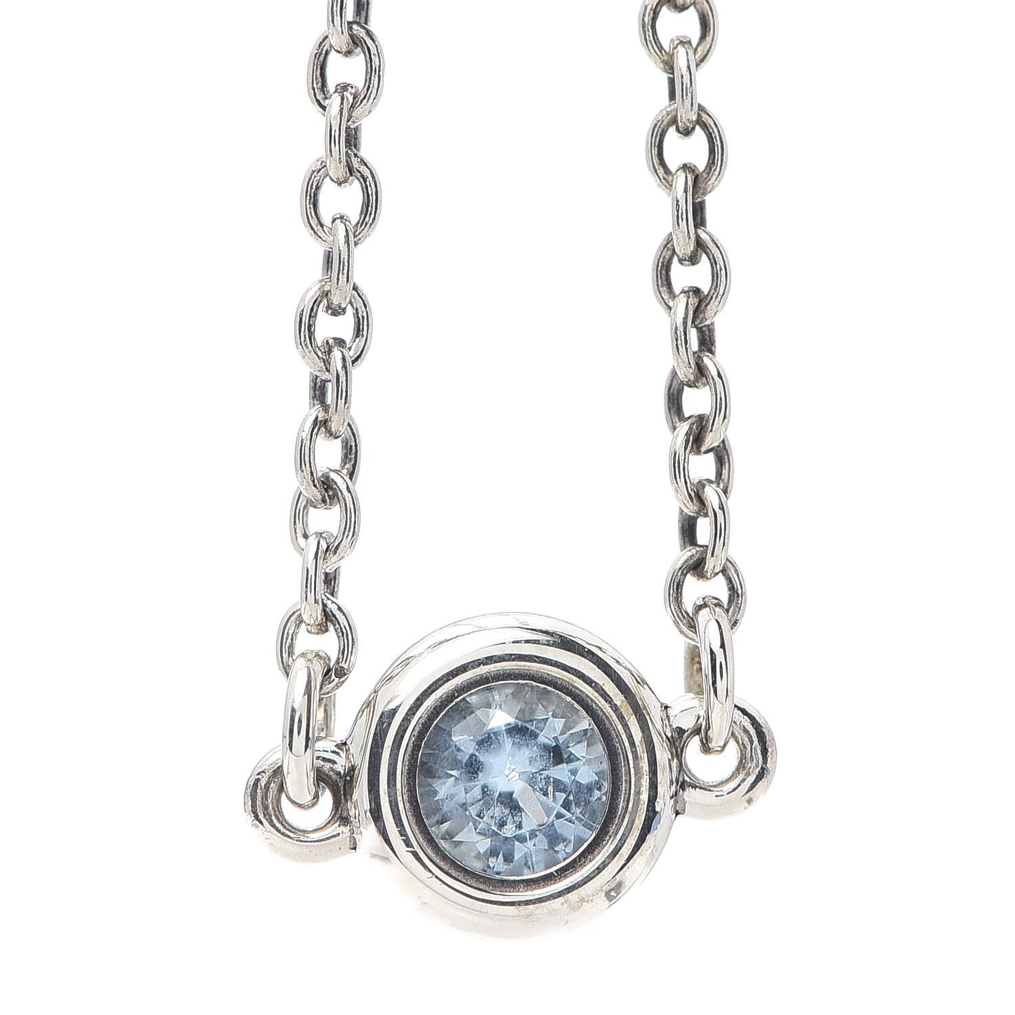 Sterling Silver Aquamarine Elsa Peretti Color By The Yard Bracelet