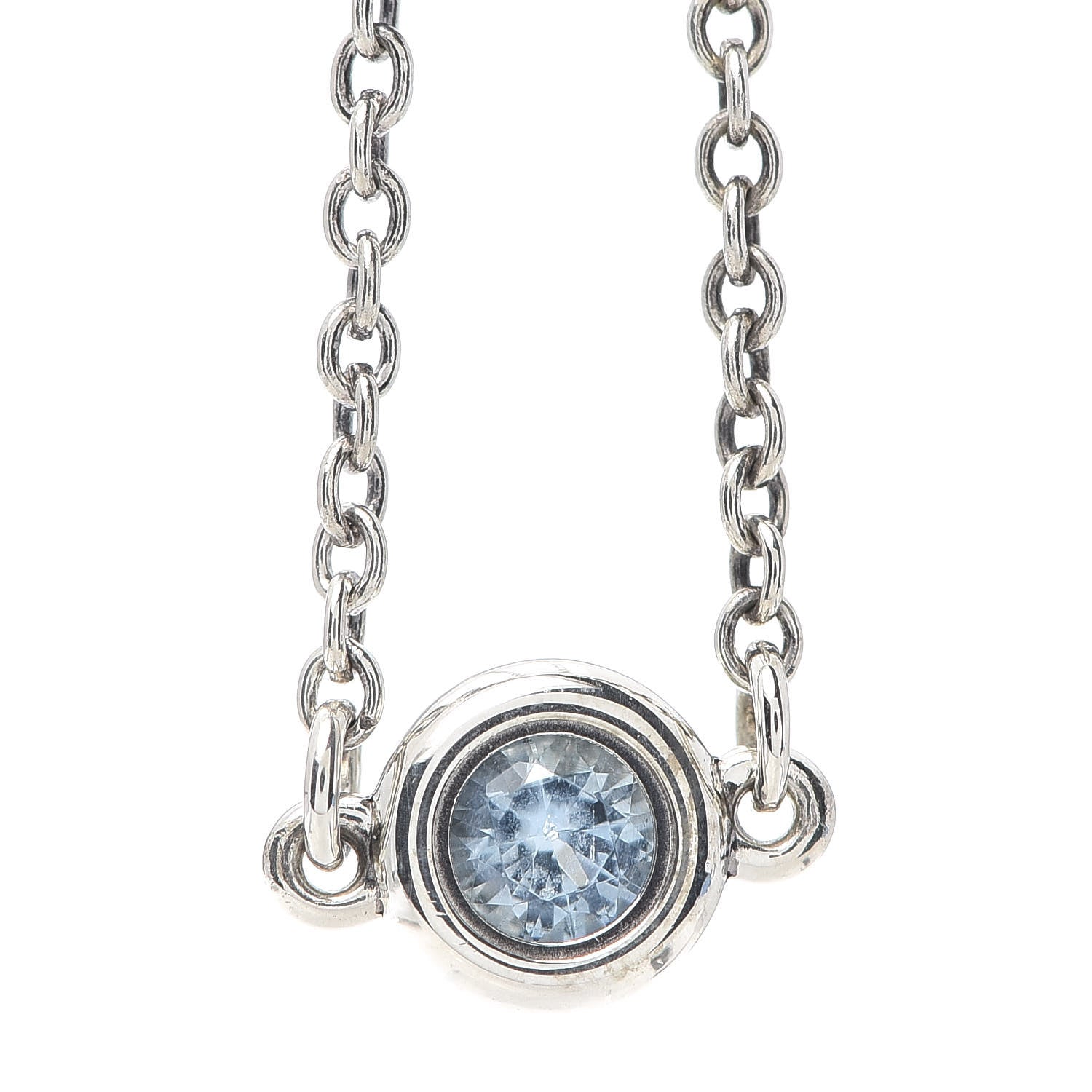 Tiffany Sterling Silver Aquamarine Elsa Peretti Color By The Yard Bracelet 4 of 6