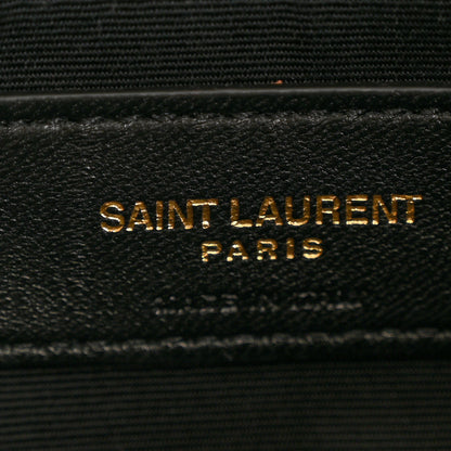 Saint Laurent Canvas Quilted Toy Loulou Puffer Monogram Chain Satchel Fir Green 6 of 12