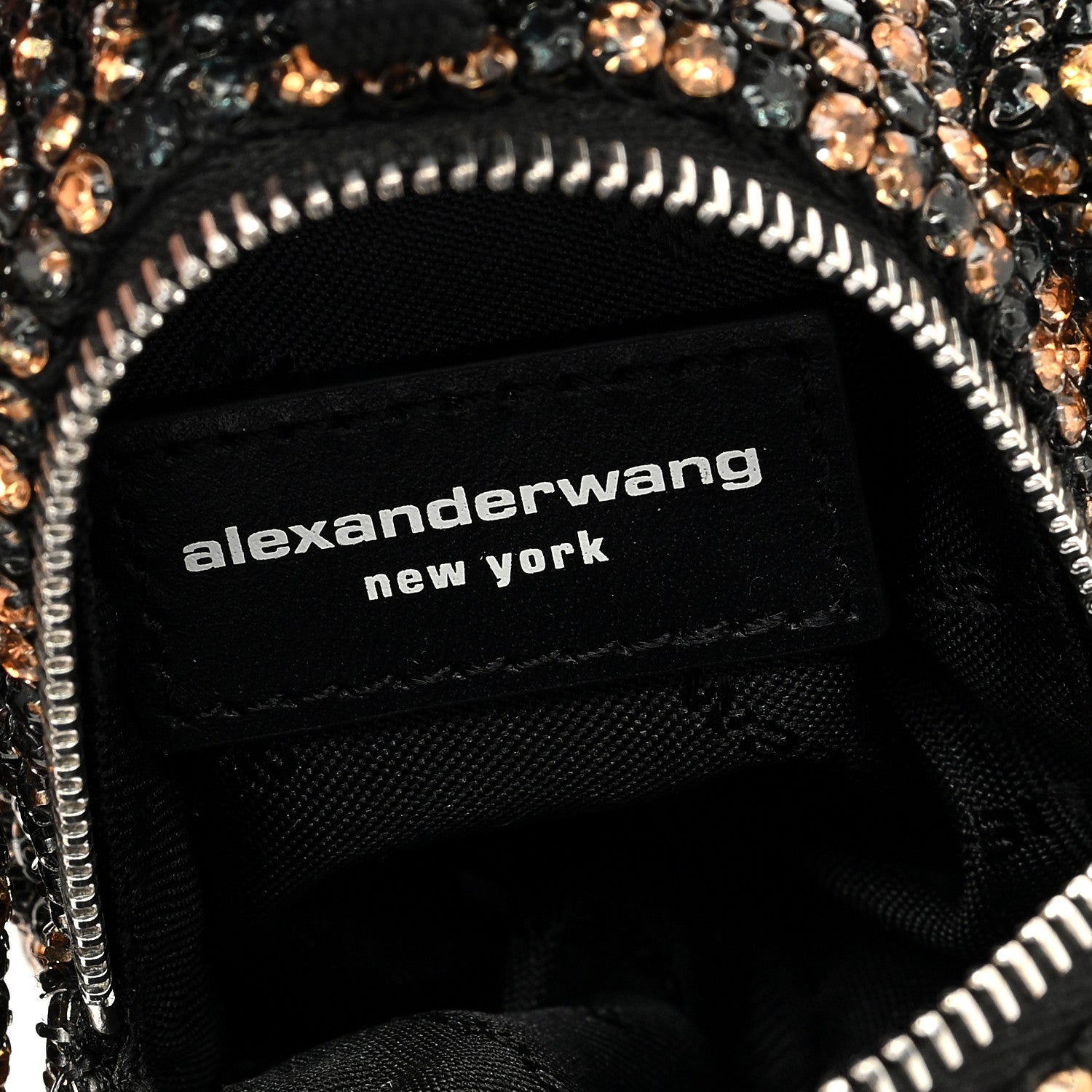 Alexander Wang Crystal Mesh Tiger Beiress Wristlet Black Multicolor 6 of 8