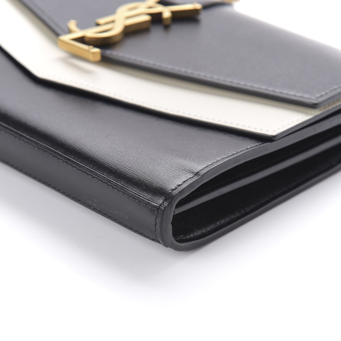 Smooth Calfskin Monogram Sulpice Chain Wallet Black White