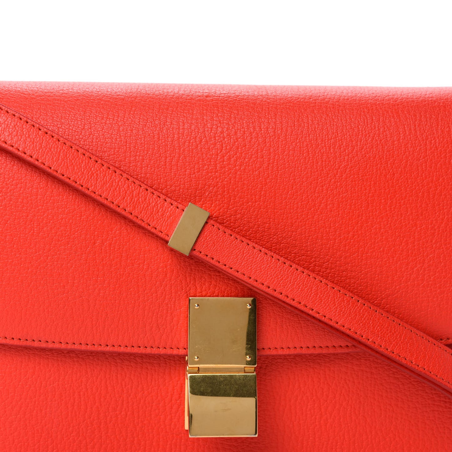 Goatskin Medium Classic Box Flap Bag Alizarin