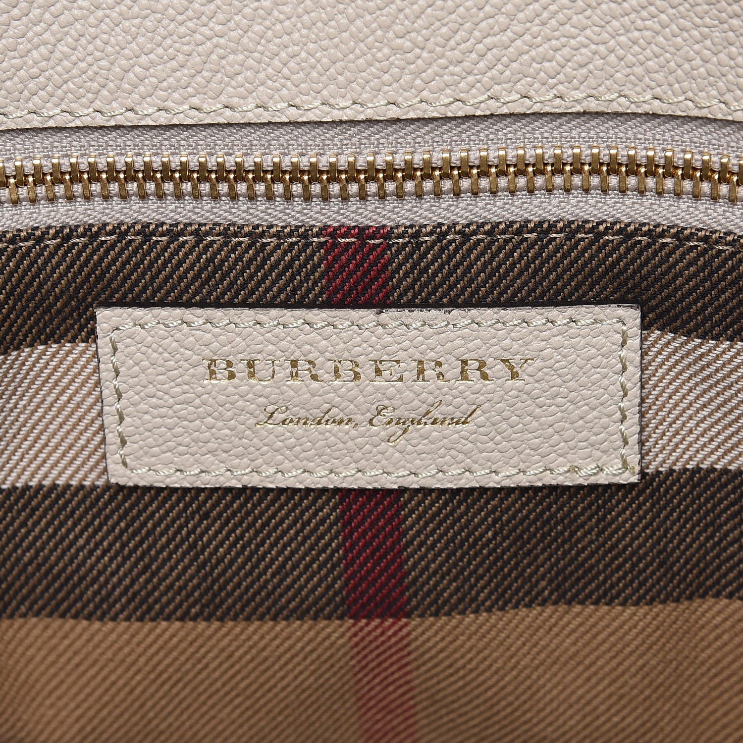 Burberry Soft Grain Calfskin Medium Buckle Tote Limestone 9 of 10