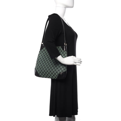 Gucci Monogram Signature Hobo Shoulder Bag Green 2 of 16