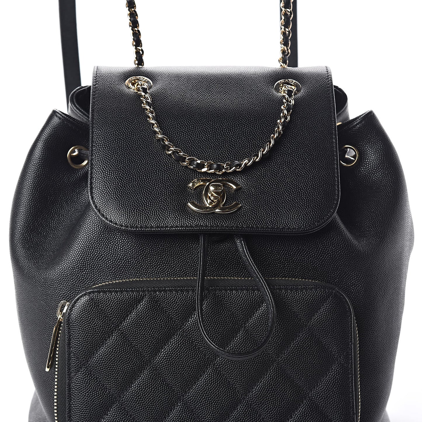 Caviar Quilted Business Affinity Backpack Black