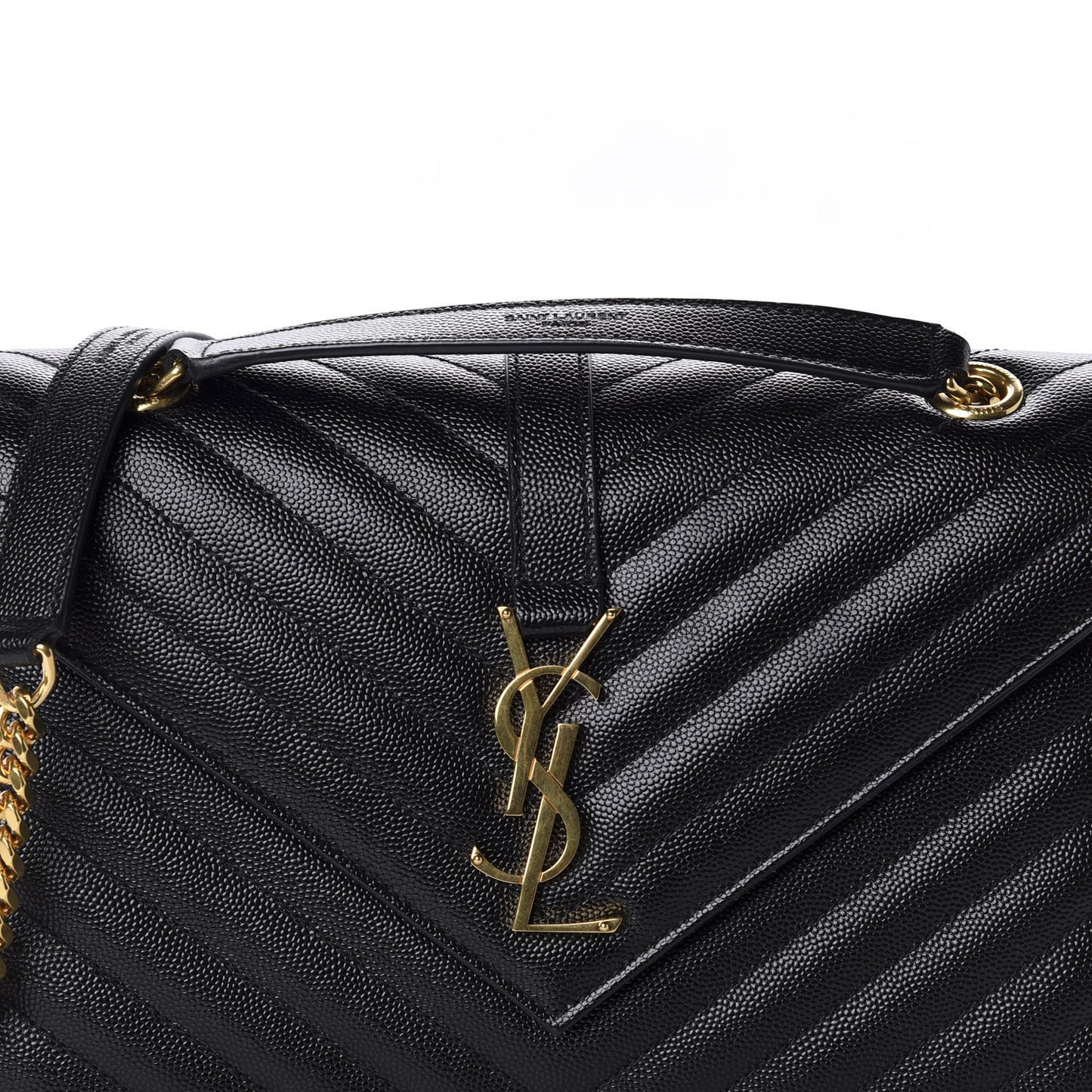 Grain De Poudre Matelasse Chevron Medium Monogram Satchel Black