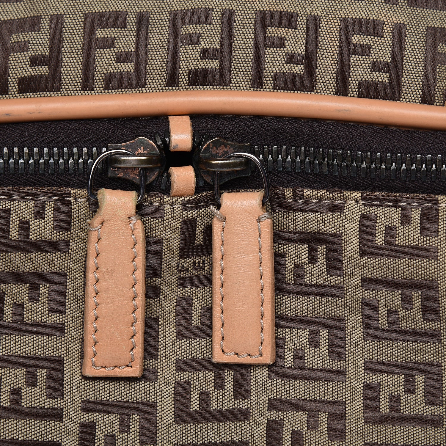 Fendi Zucchino Large Travel Bag Tan 17 of 21
