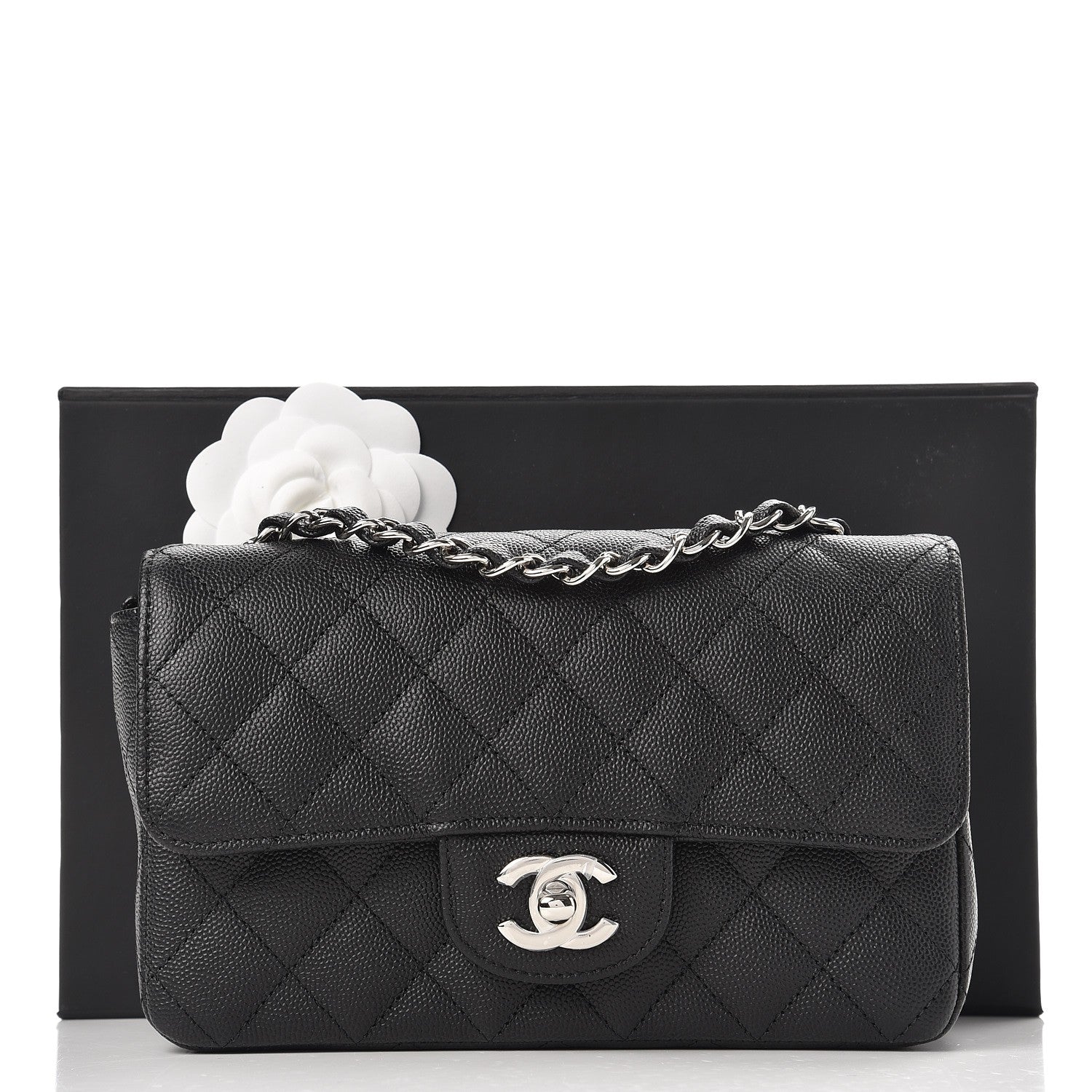 Chanel Caviar Quilted Mini Rectangular Flap Black 8 of 8