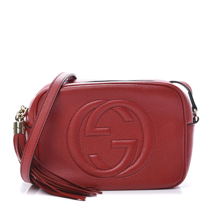 Gucci Pebbled Calfskin Small Soho Disco Bag Tabasco Red 1 of 13