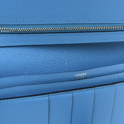 Hermes Epsom Bearn Gusset Wallet Bleu Zanzibar 17 of 18