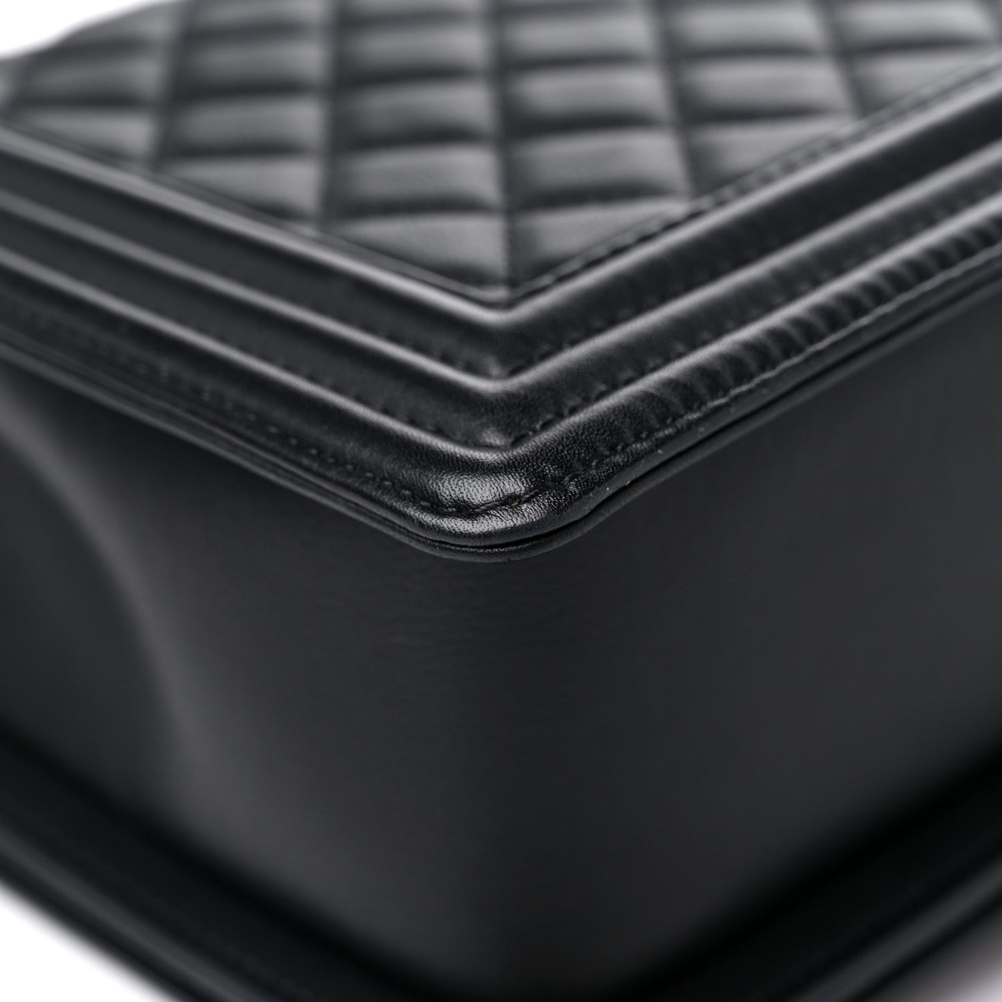 Calfskin Quilted New Medium Boy Flap Black