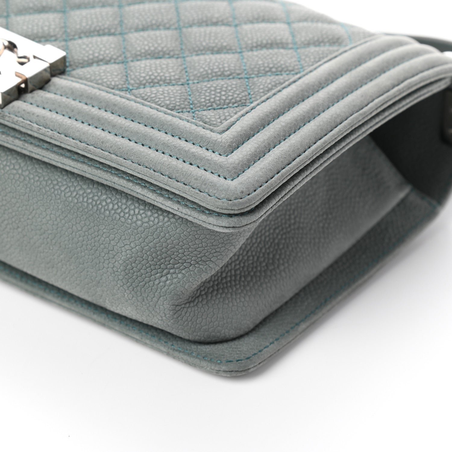 Chanel Iridescent Caviar Quilted Medium Boy Flap Green 9 of 9