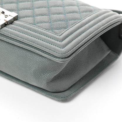 Chanel Iridescent Caviar Quilted Medium Boy Flap Green 9 of 9