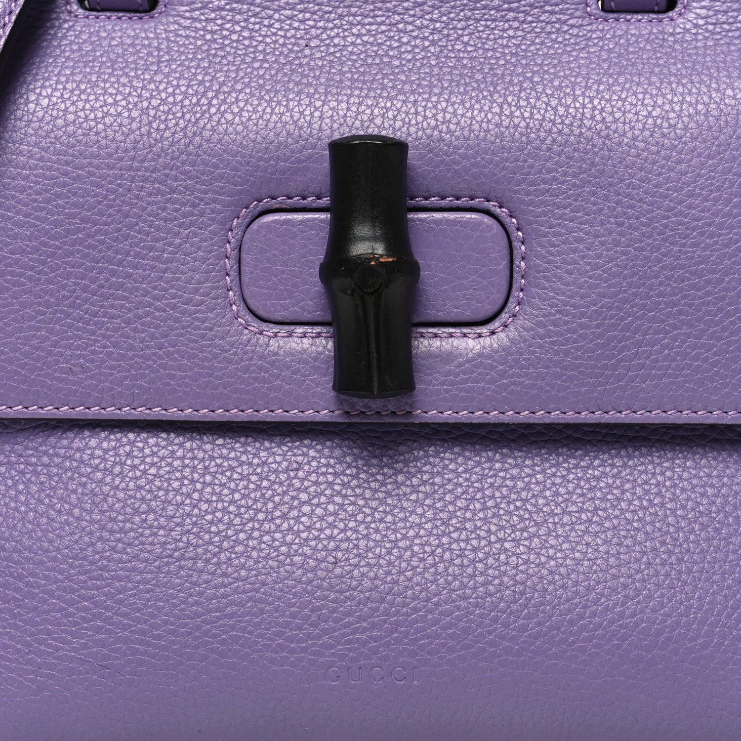 Gucci Cellarius Calfskin Small Bamboo Daily Top Handle Bag Purple 7 of 9