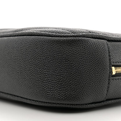 Saint Laurent Grain De Poudre Matelasse Monogram Mini Lou Camera Bag Black 10 of 11