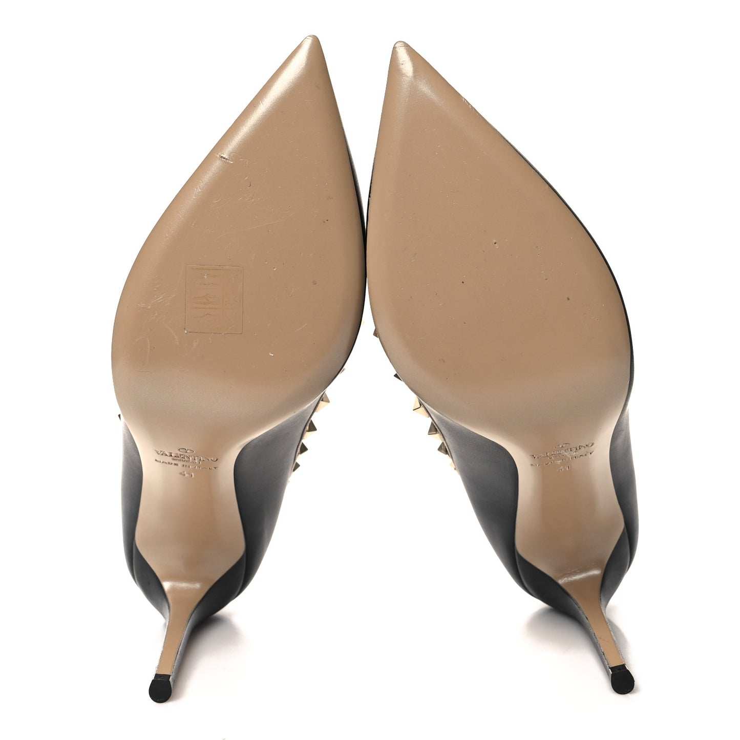 Nappa Rockstud 100mm Pumps 41 Black Poudre