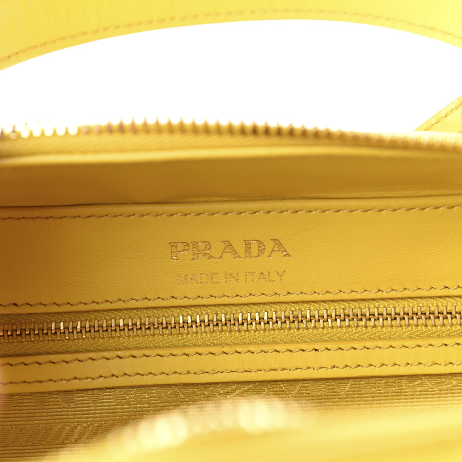 Prada Soft Calfskin Impunture Diagramme Top Handle Chain Crossbody Bag Sole 6 of 9