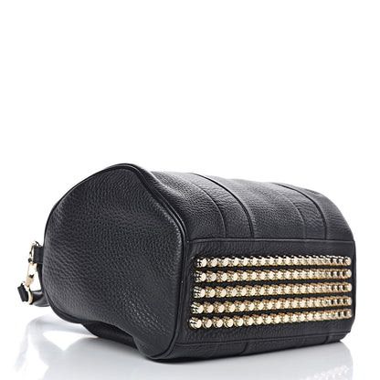 Alexander Wang Pebbled Lambskin Rocco Black Pale Gold Hardware 4 of 10