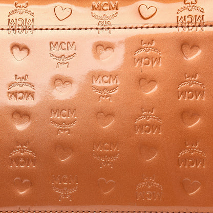 MCM Patent Monogram Boston Bag Bronze 10 of 11