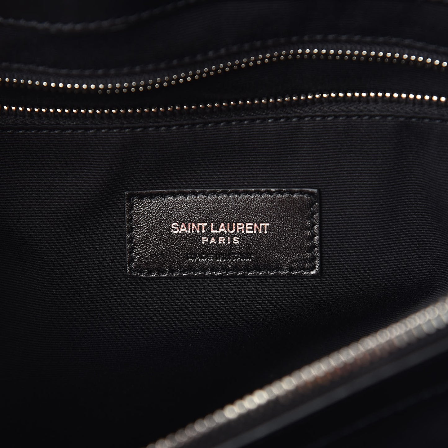 Calfskin Y Quilted Monogram Large Loulou Chain Satchel Black