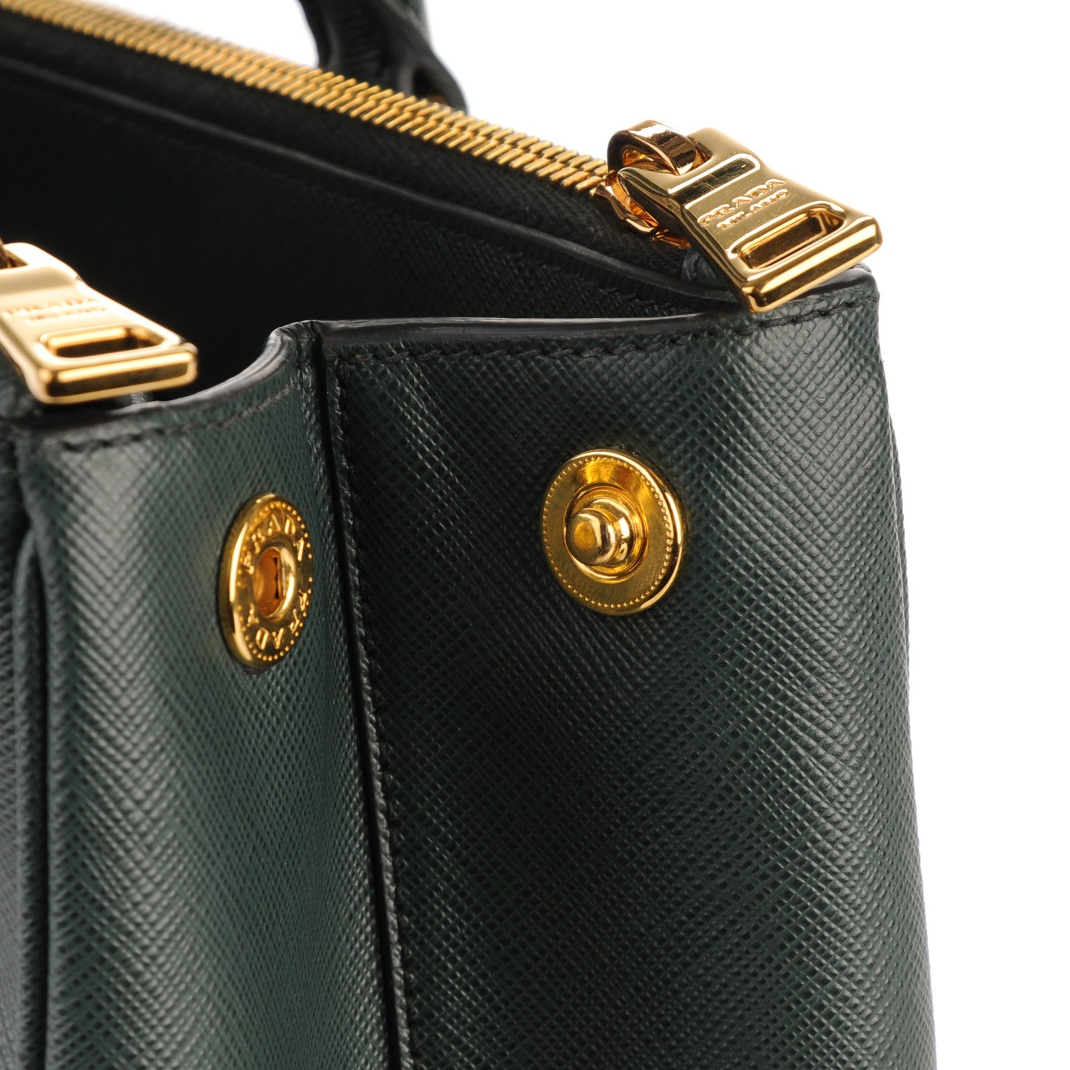 Prada Saffiano Medium Galleria Double Zip Tote Smeraldo 9 of 9