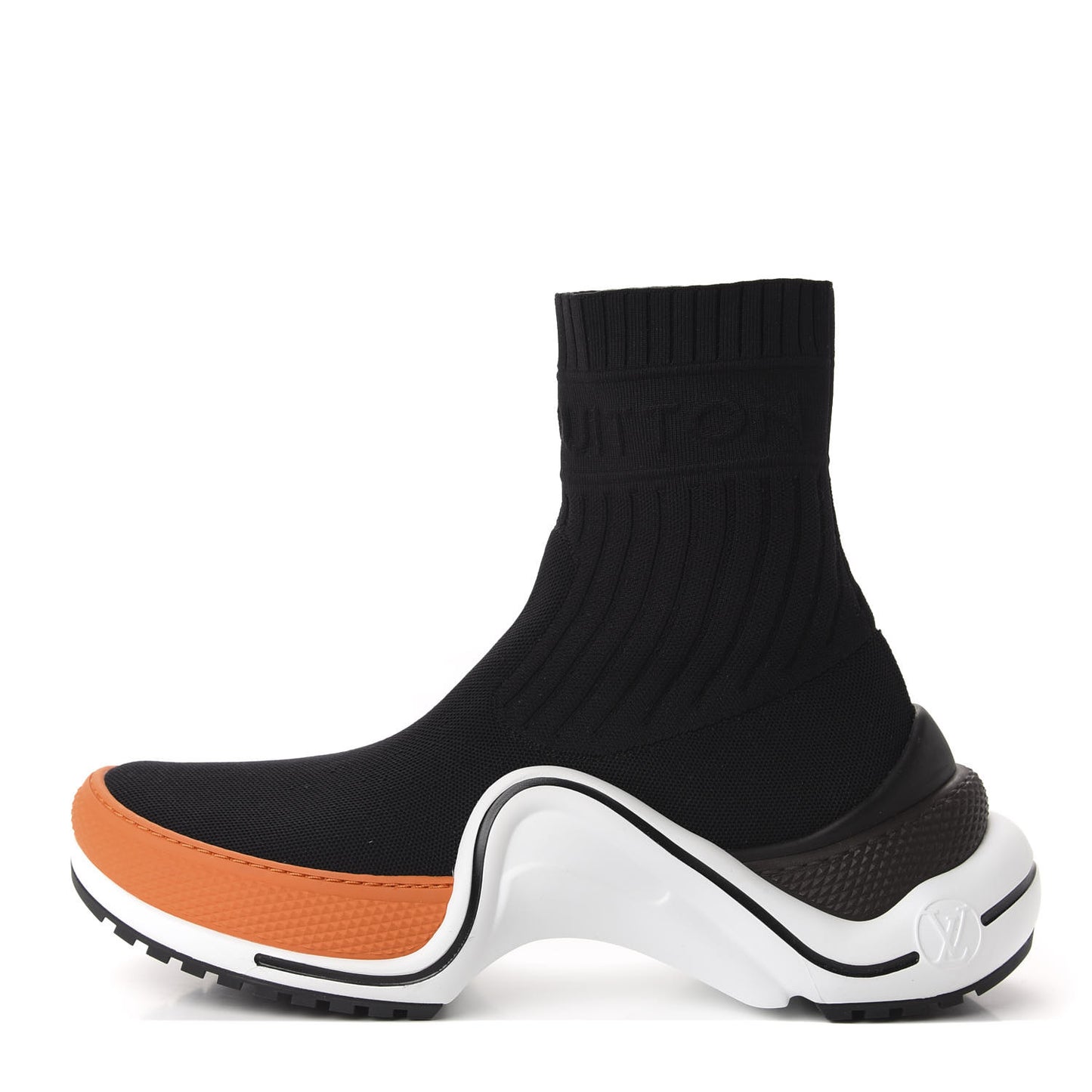 Stretch Textile LV Archlight Sneaker Boots 39.5 Black Orange