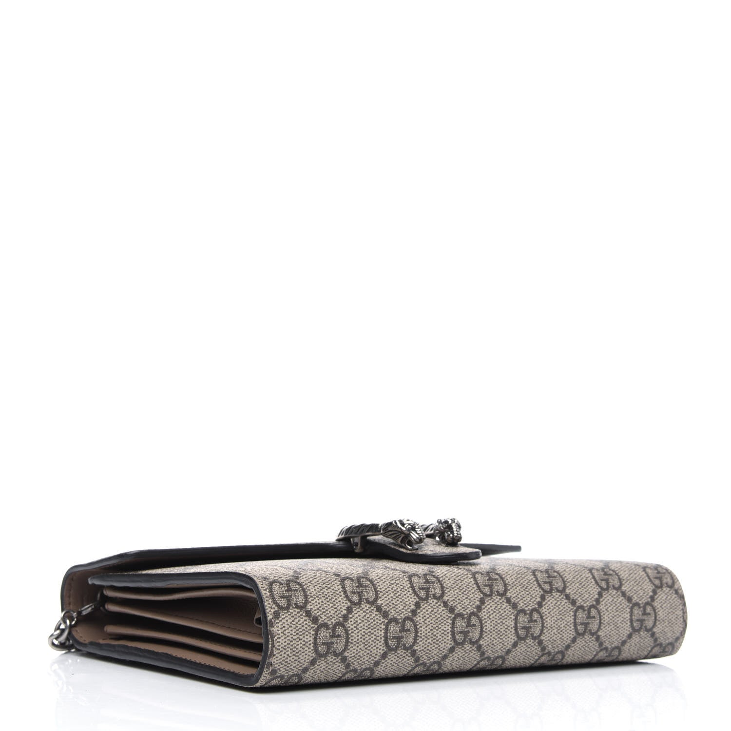 Gucci GG Supreme Monogram Mini Dionysus Chain Wallet Beige Taupe 3 of 5