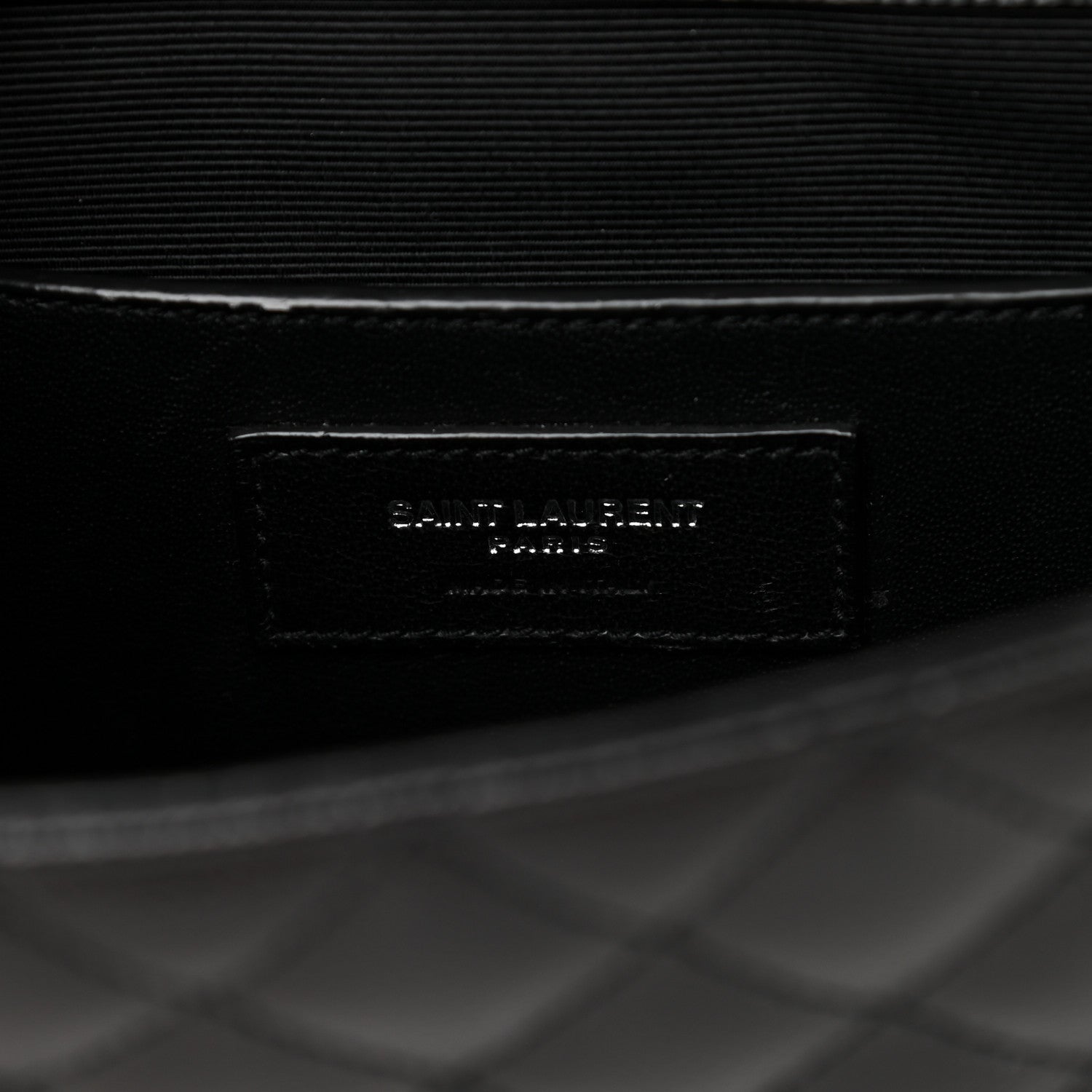 Saint Laurent Grain De Poudre Textured Mixed Matelasse Triquilt Small Monogram Satchel Black 6 of 9