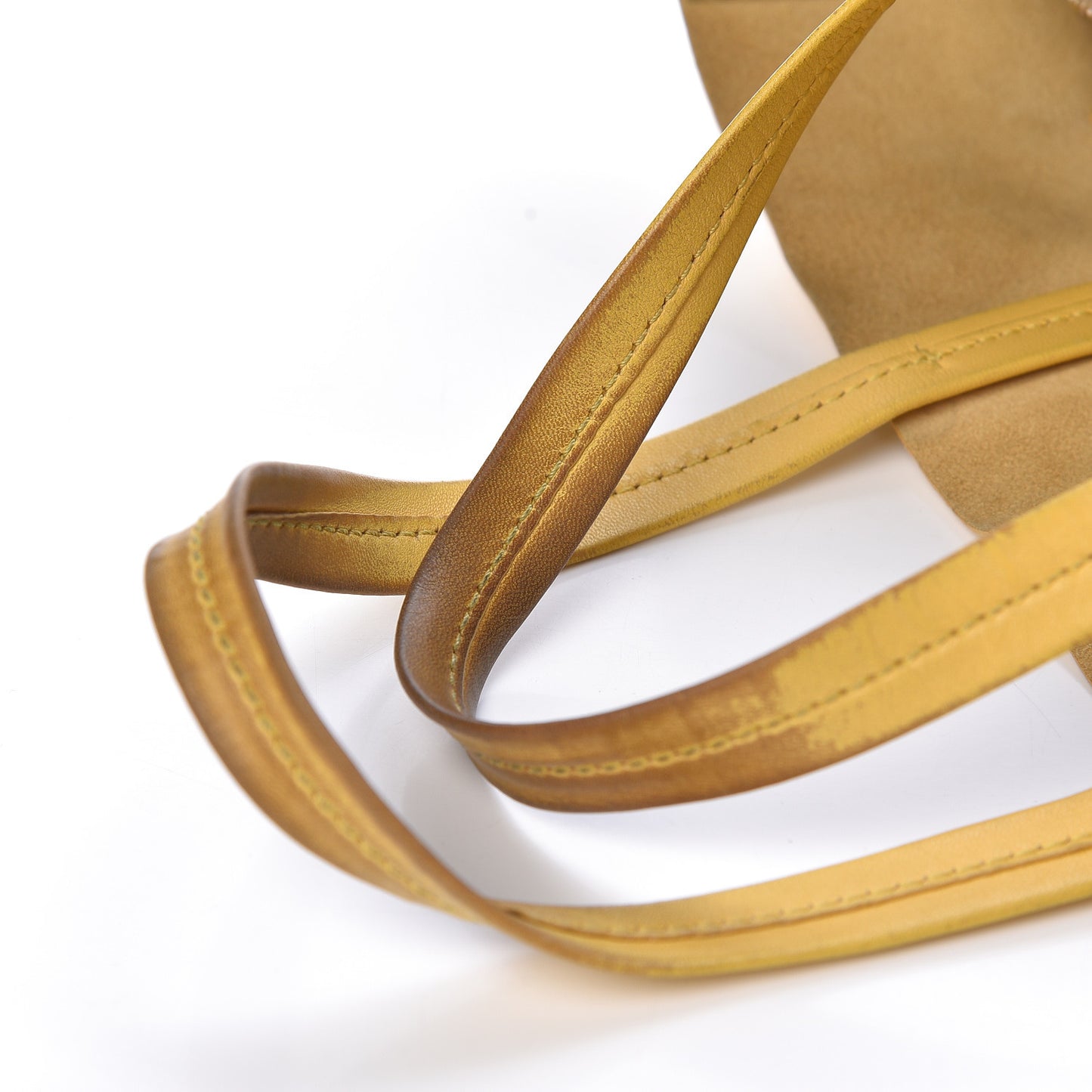 Lambskin Vertical Bi-Cabas Yellow Black