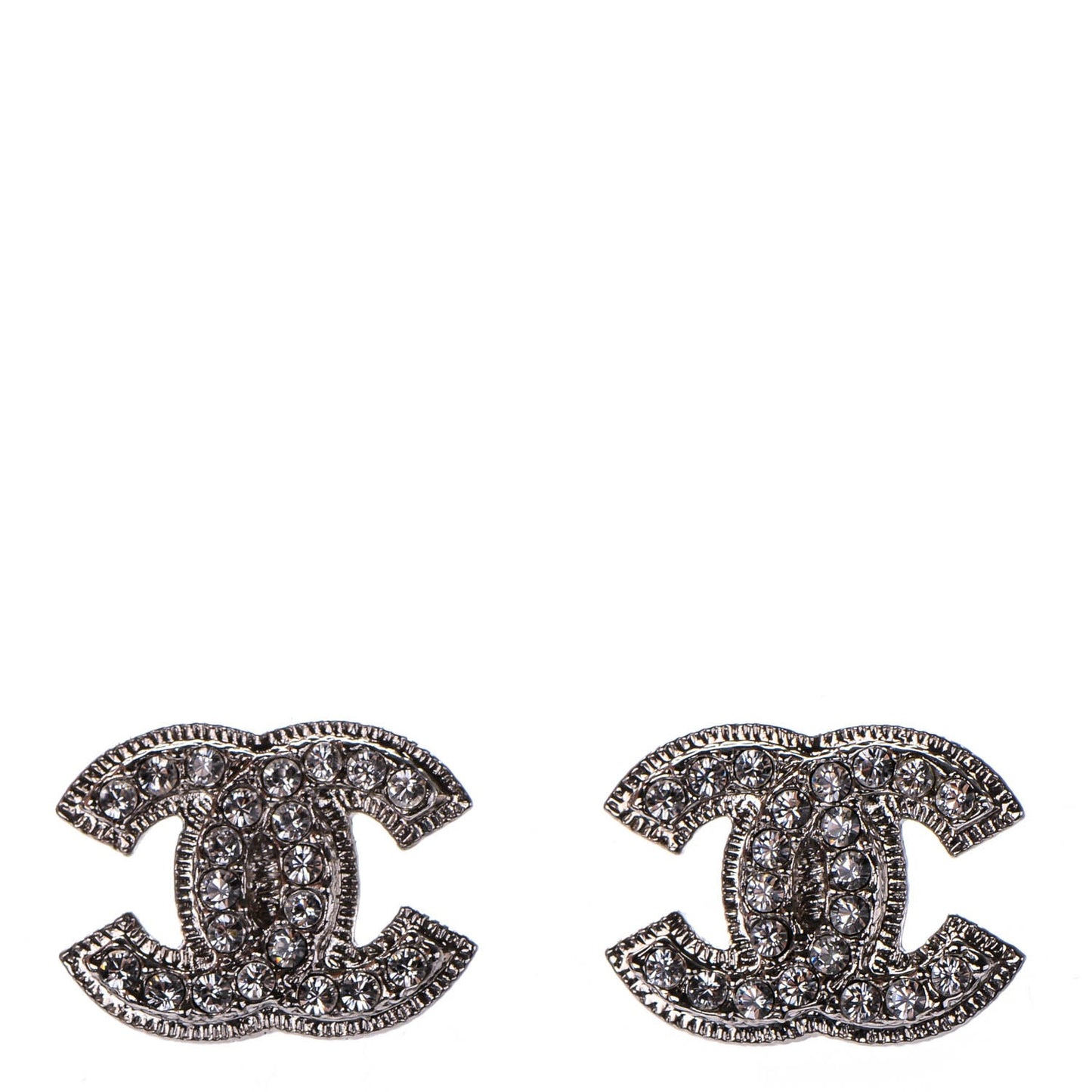 Crystal CC Earrings Silver