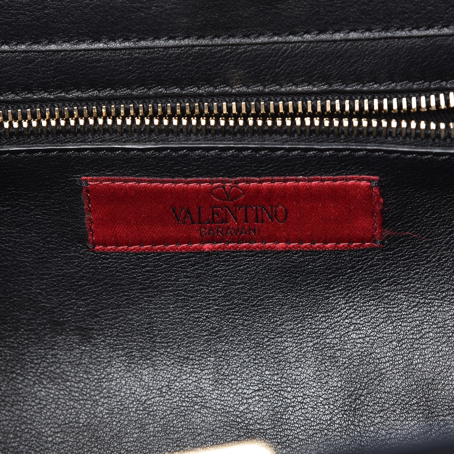 Valentino Garavani Vitello Small Rockstud Tote Black 7 of 7