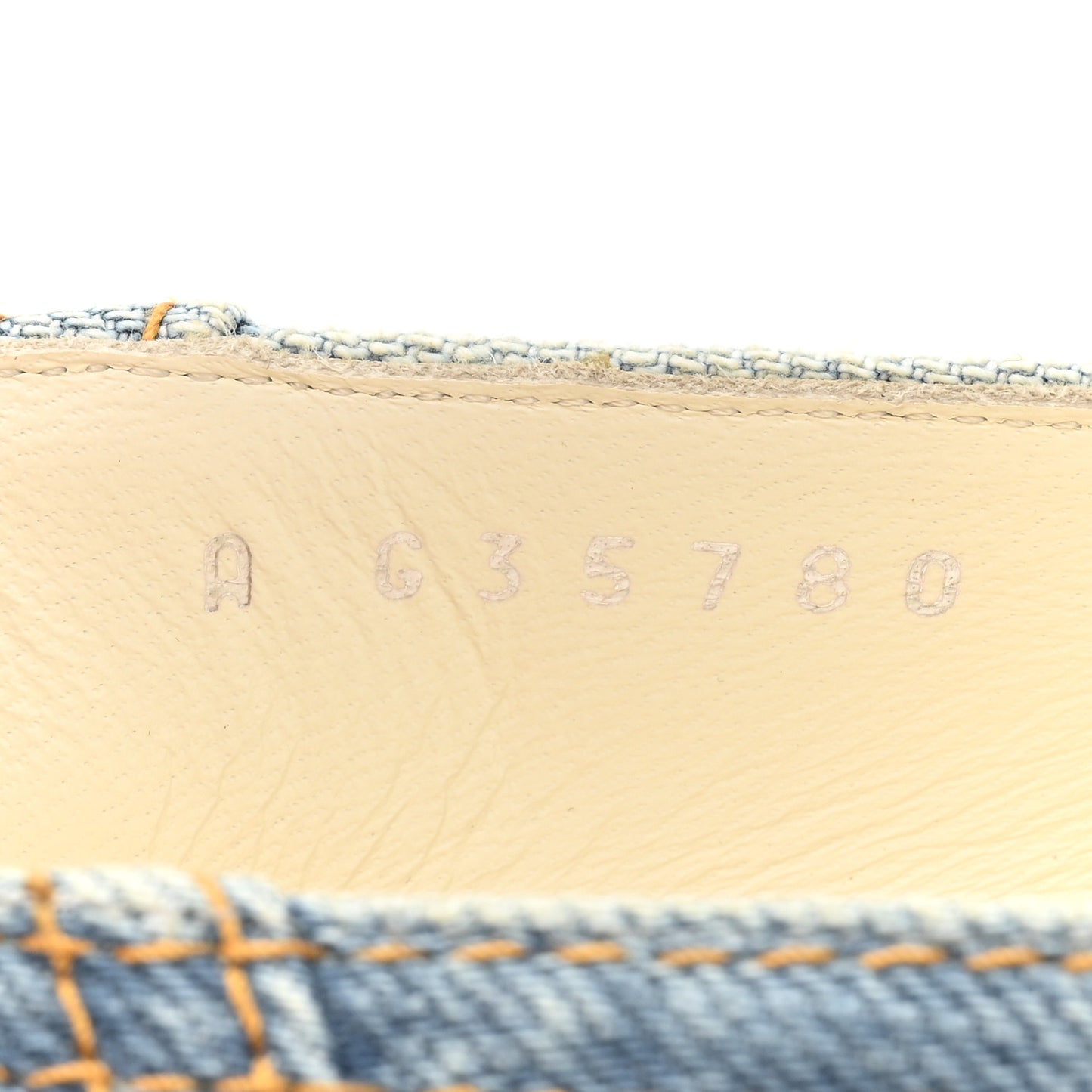 Denim CC Cap Toe Ballerina Flats 36.5 Light Blue