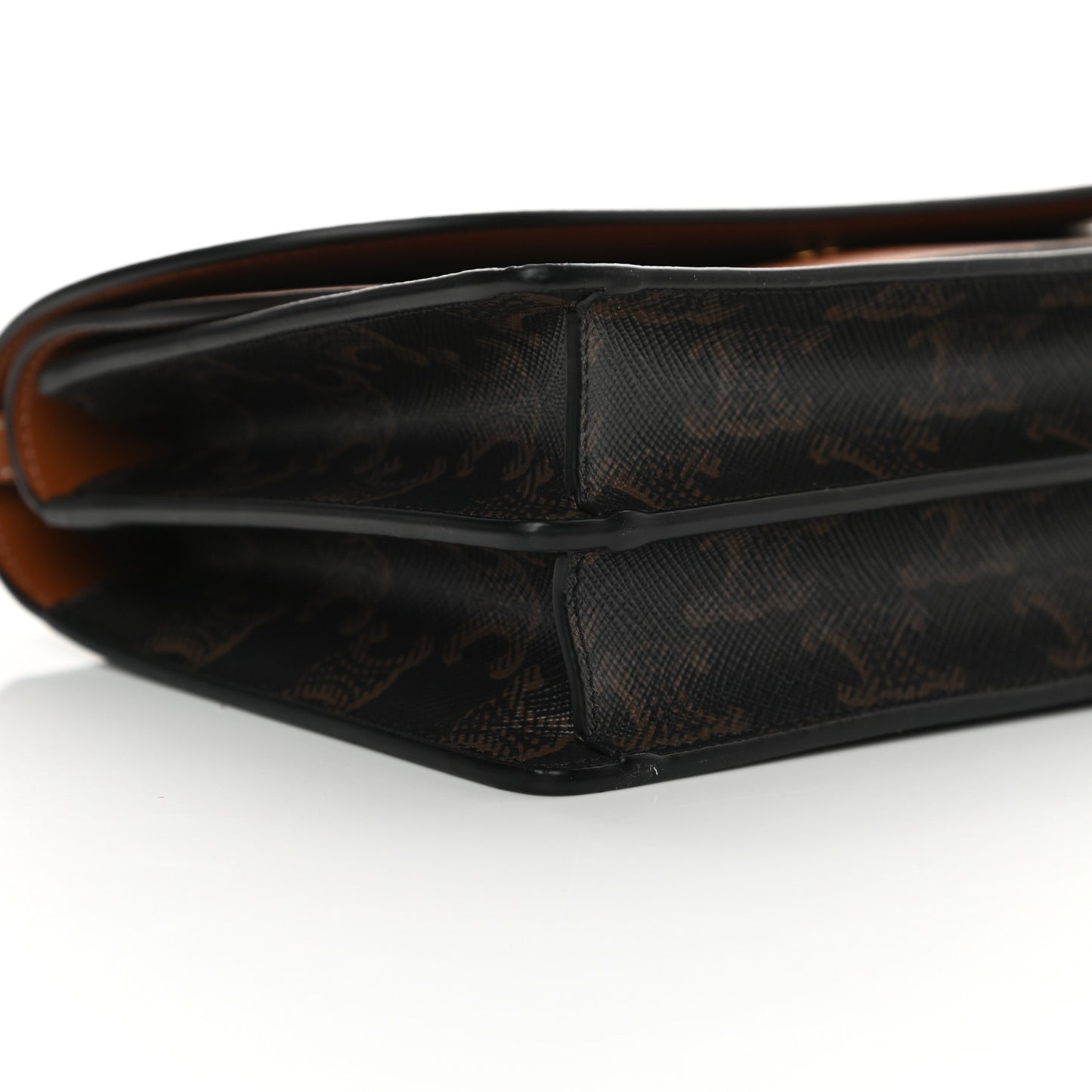 Triomphe Canvas Lambskin Wallet On Strap Tan